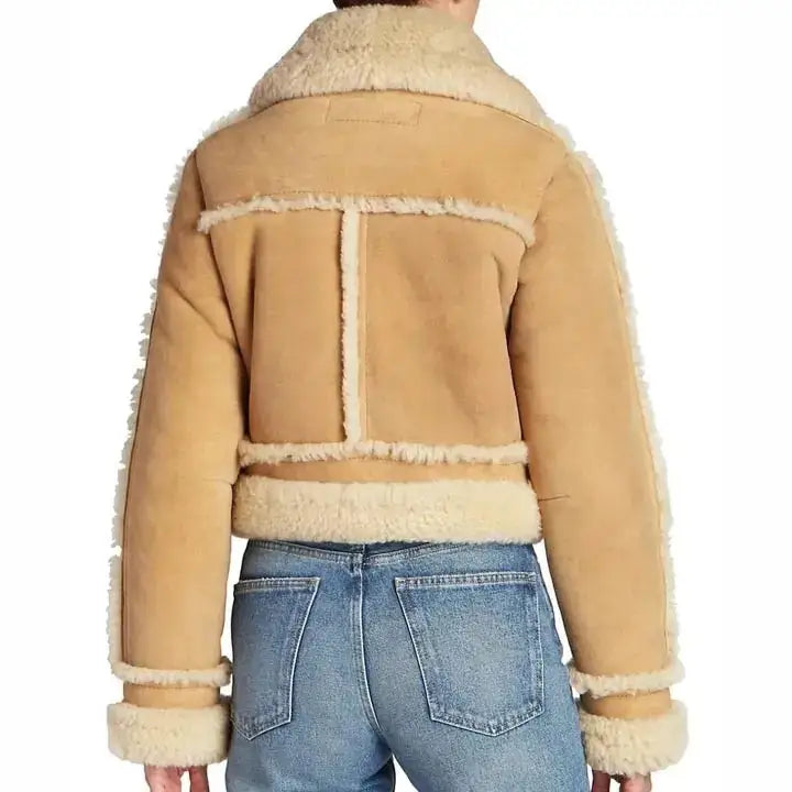 Womens B3 Bomber Shearling Aviator Jacket-1