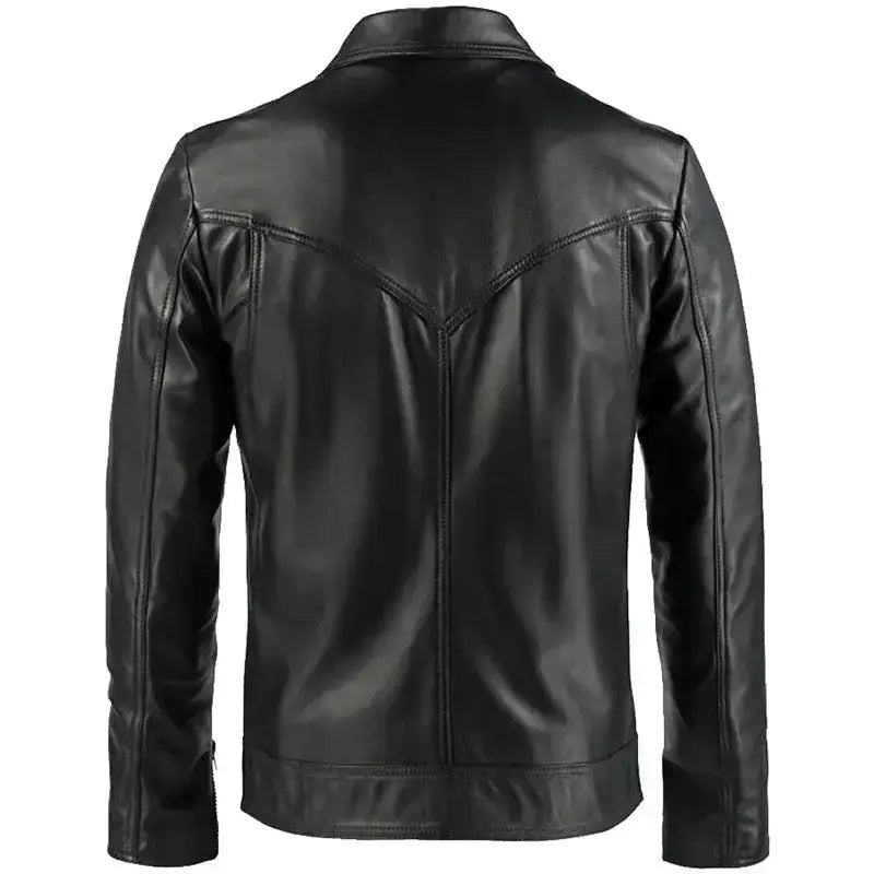 Men’s Drifter Black Leather Fashion Jacket-1
