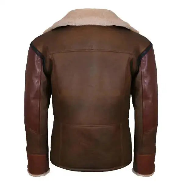 Men’s Aviator RAF B3 Leather Bomber Jacket – Classic Flight Style-1