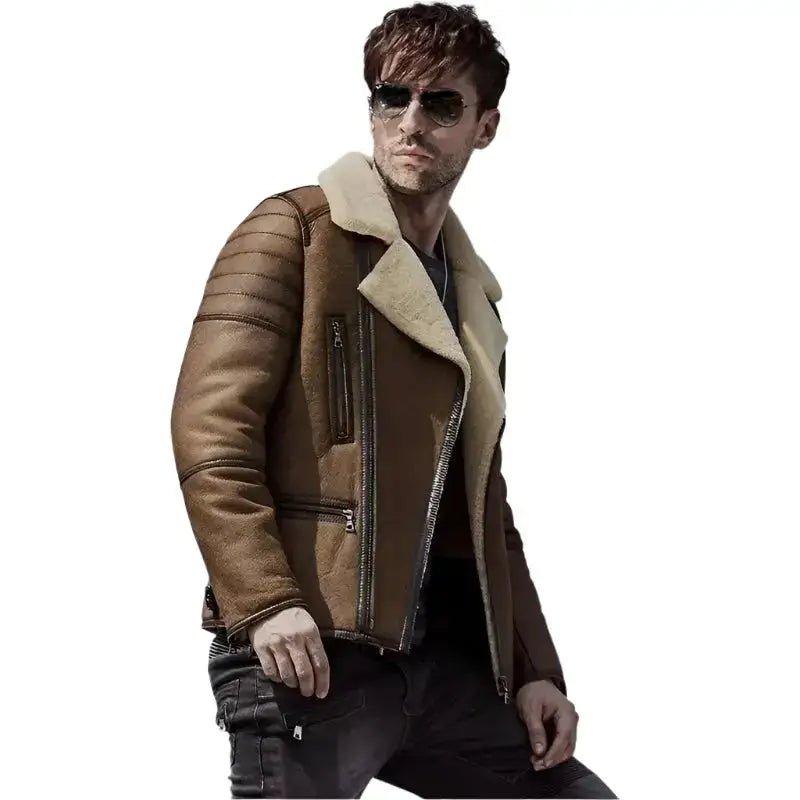 Men’s B6 Sheepskin Bomber Jacket-1