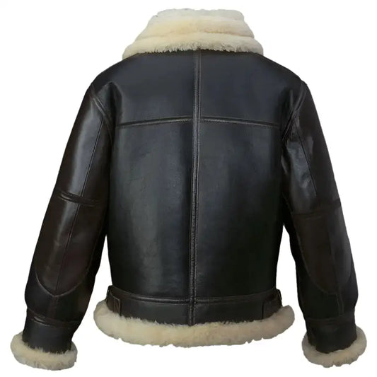 Mens Black B3 Bomber Leather Jacket-1