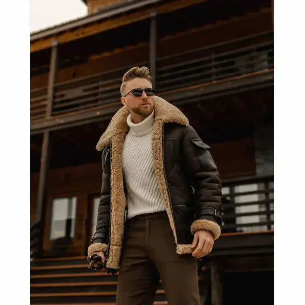 Sheepskin Aviator Jacket-4