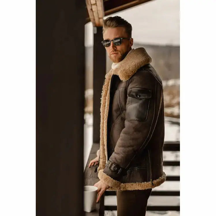 Sheepskin Aviator Jacket-1