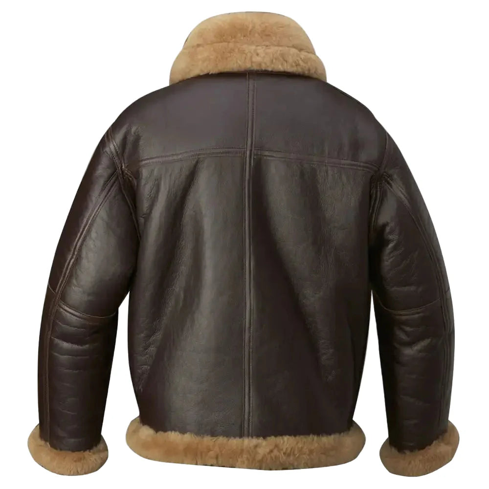 Men’s Brown RAF Shearling Aviator Jacket-1