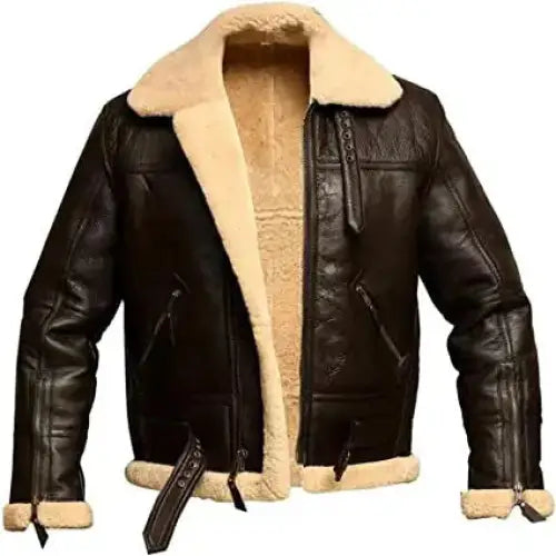 Mens Shearling Aviator Jacket-0