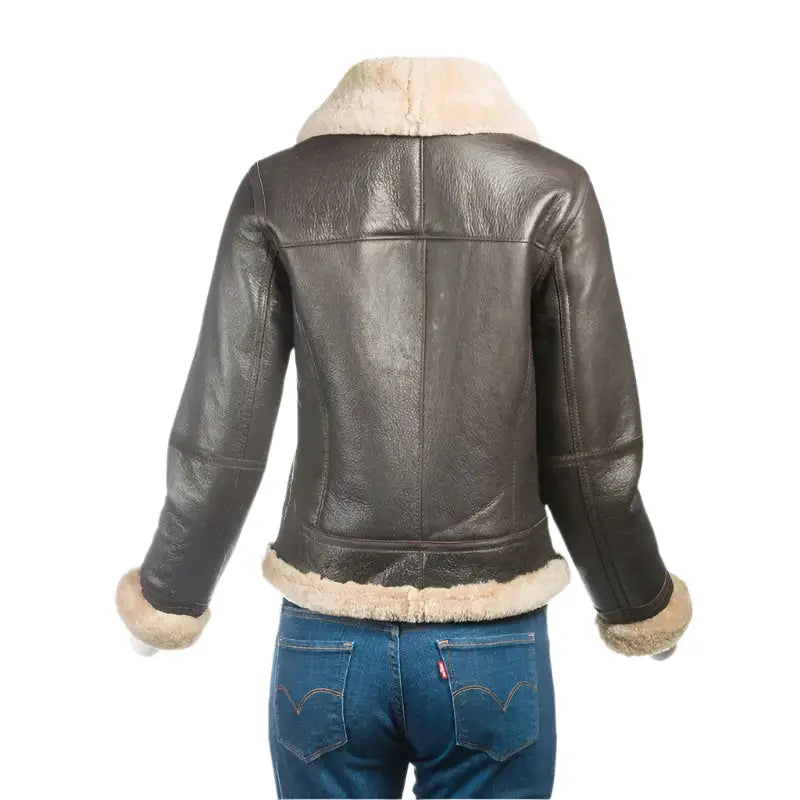Womens B3 Sheepskin Bomber Jacket-1