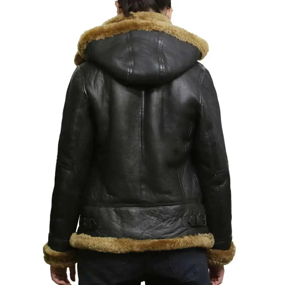 Womens B3 Bomber Aviator Leather Jacket-1